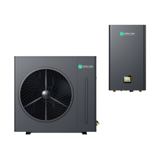 Тепловой насос воздух-вода 13kW Perfect Solar 220~240V 50Hz Split R32 хладагент, с WIFI, DC Инвертор, тёмно-серый